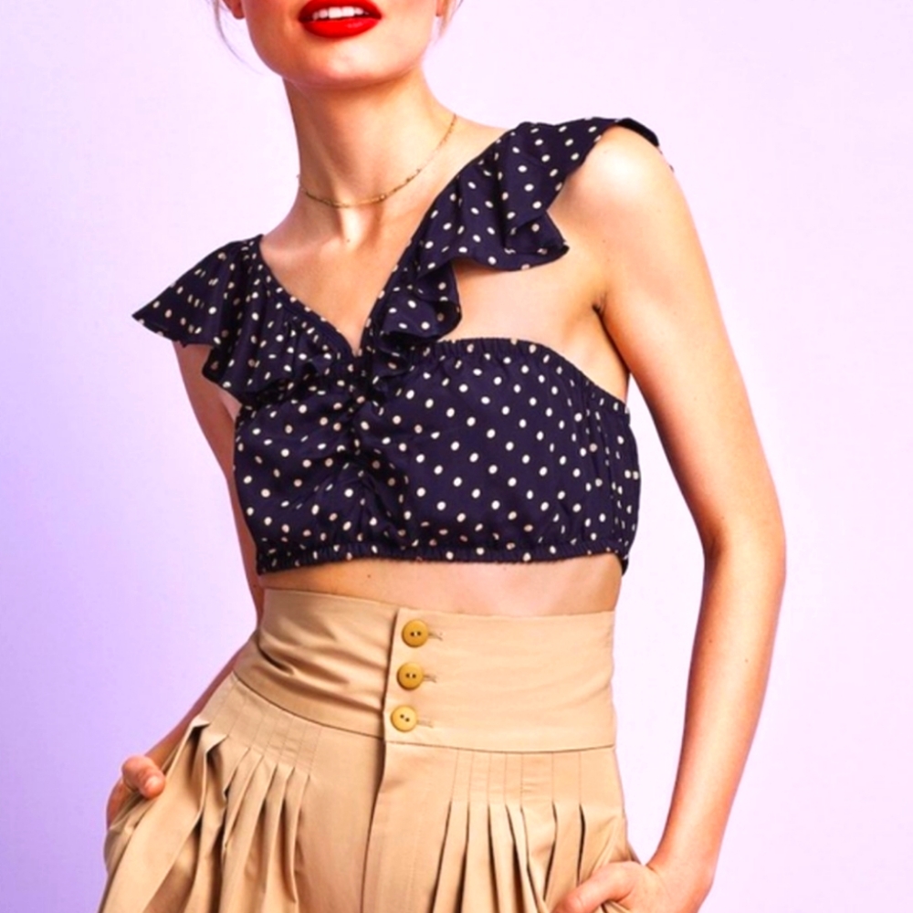 For Love and Lemons Polka Dot crop top with tags NEW 😁